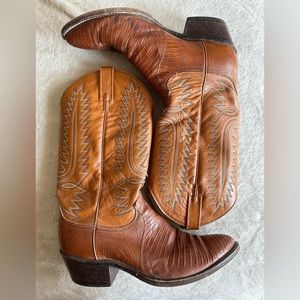 Vintage Mens Dan Post Alligator Cowboy Boots size 9.5